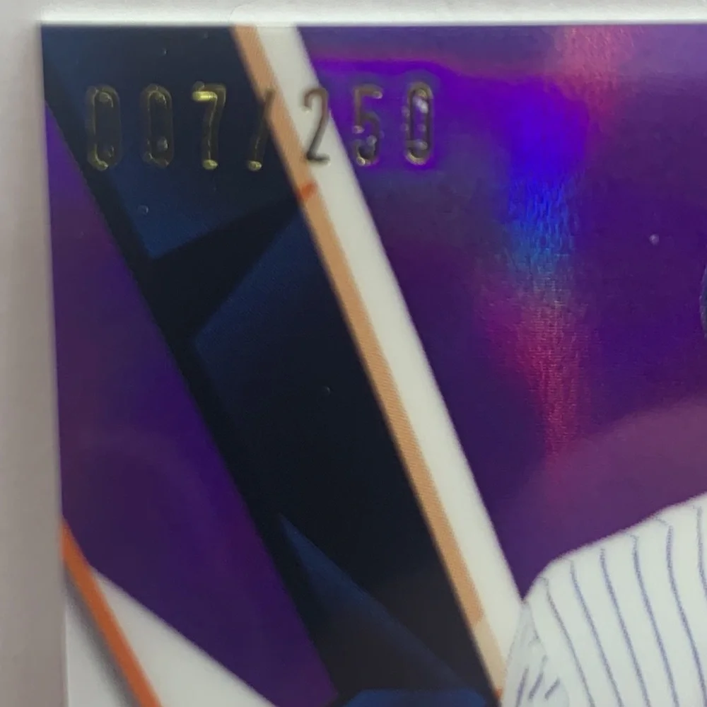 2018 Topps Finest Dominic Smith Mets Purple Refractor RC #36 SN 0006/250 (MISC7) - Picture 3 of 3